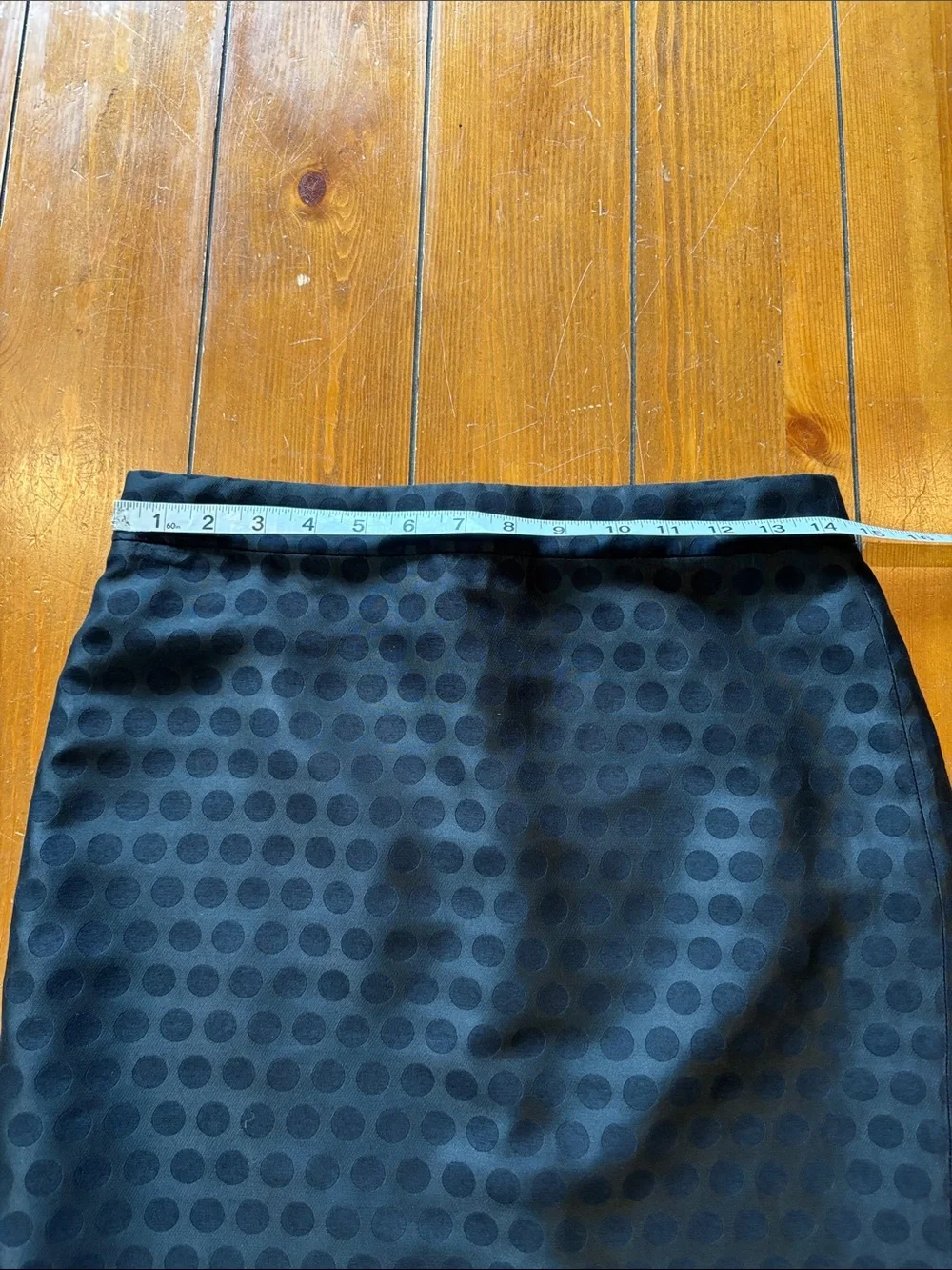 J. Crew Black On Black Polka Dot Pencil Skirt Size 2 EUC